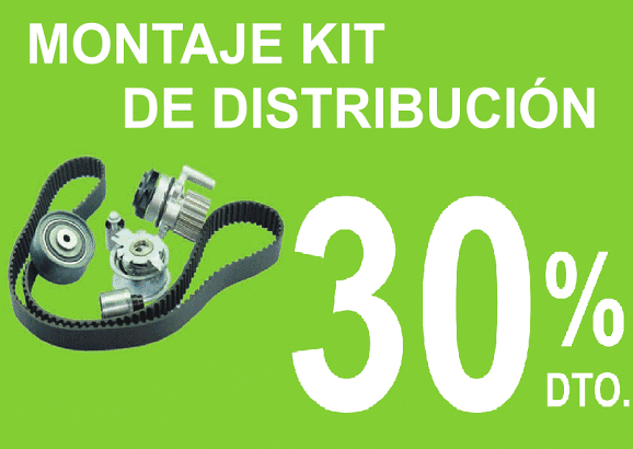 Montaje kit de distribución con un 30% descuento.