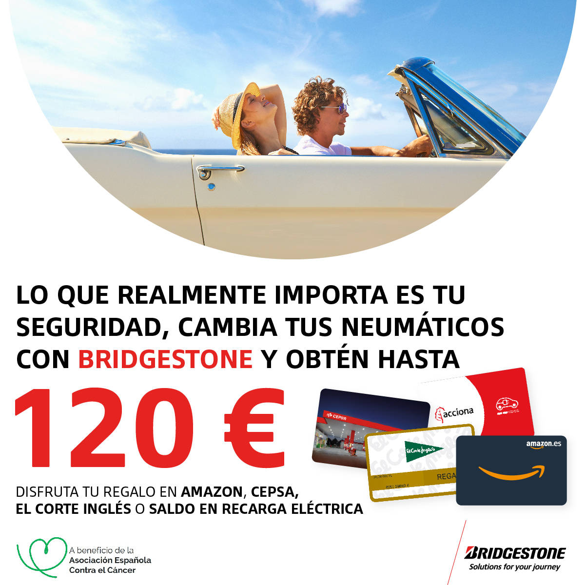 Llévate hasta 120€ al montar neumáticos Bridgestone